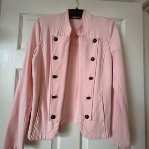 Light Pink Double-Breasted Blazer